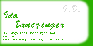 ida danczinger business card